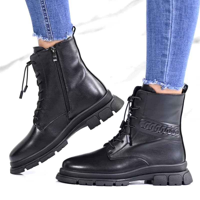 Casual ženski škornji 043134 Black