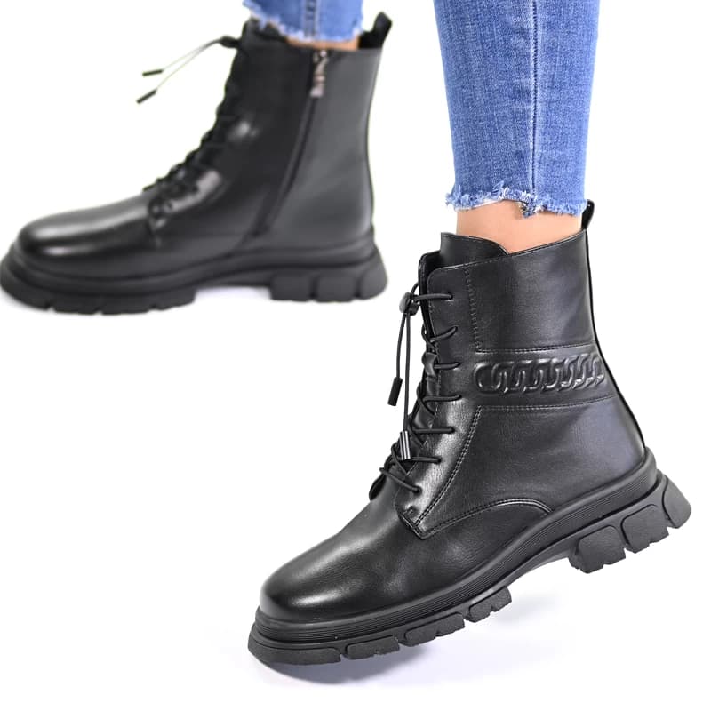 Casual ženski škornji 043134 Black