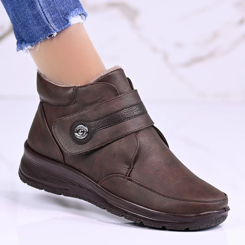 Casual ženski škornji B1034-2 Brown