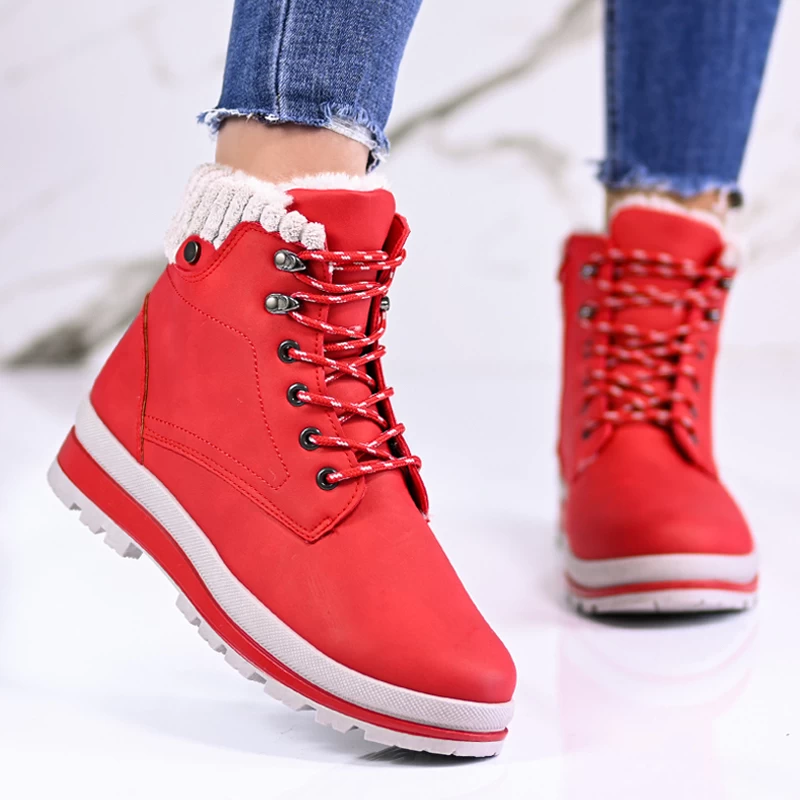 Casual ženski škornji B3118-6 Red