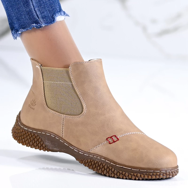 Casual ženski škornji B1039-2 Beige