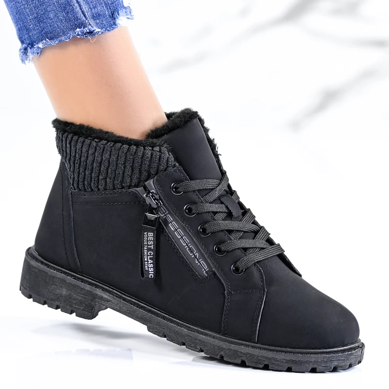 Casual ženski škornji B3104-1 Black