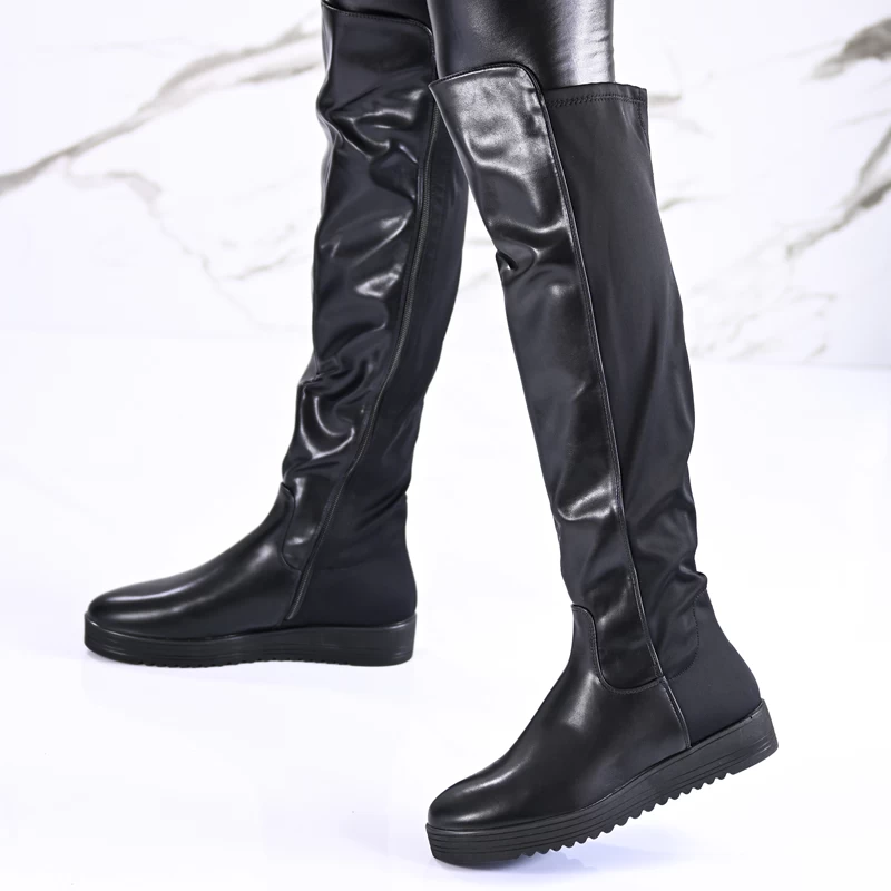 Ženski visoki škornji B5616 Black