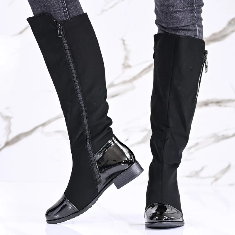 Ženski visoki škornji B5615 Black