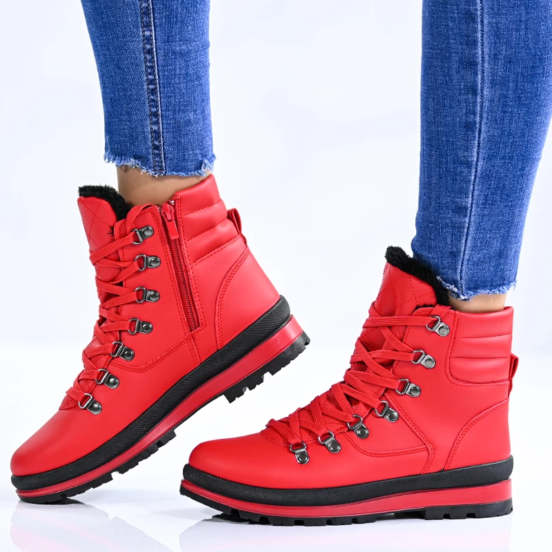 Casual ženski škornji B3119-3 Red